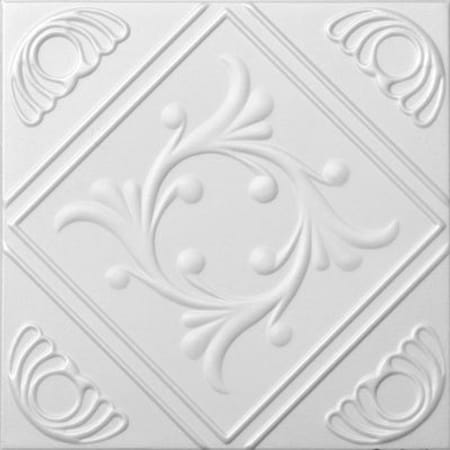 Diamond Wreath 20-in X 20-in 8-Pack Plain White Textured Surface-mount Ceiling Tile, 8PK